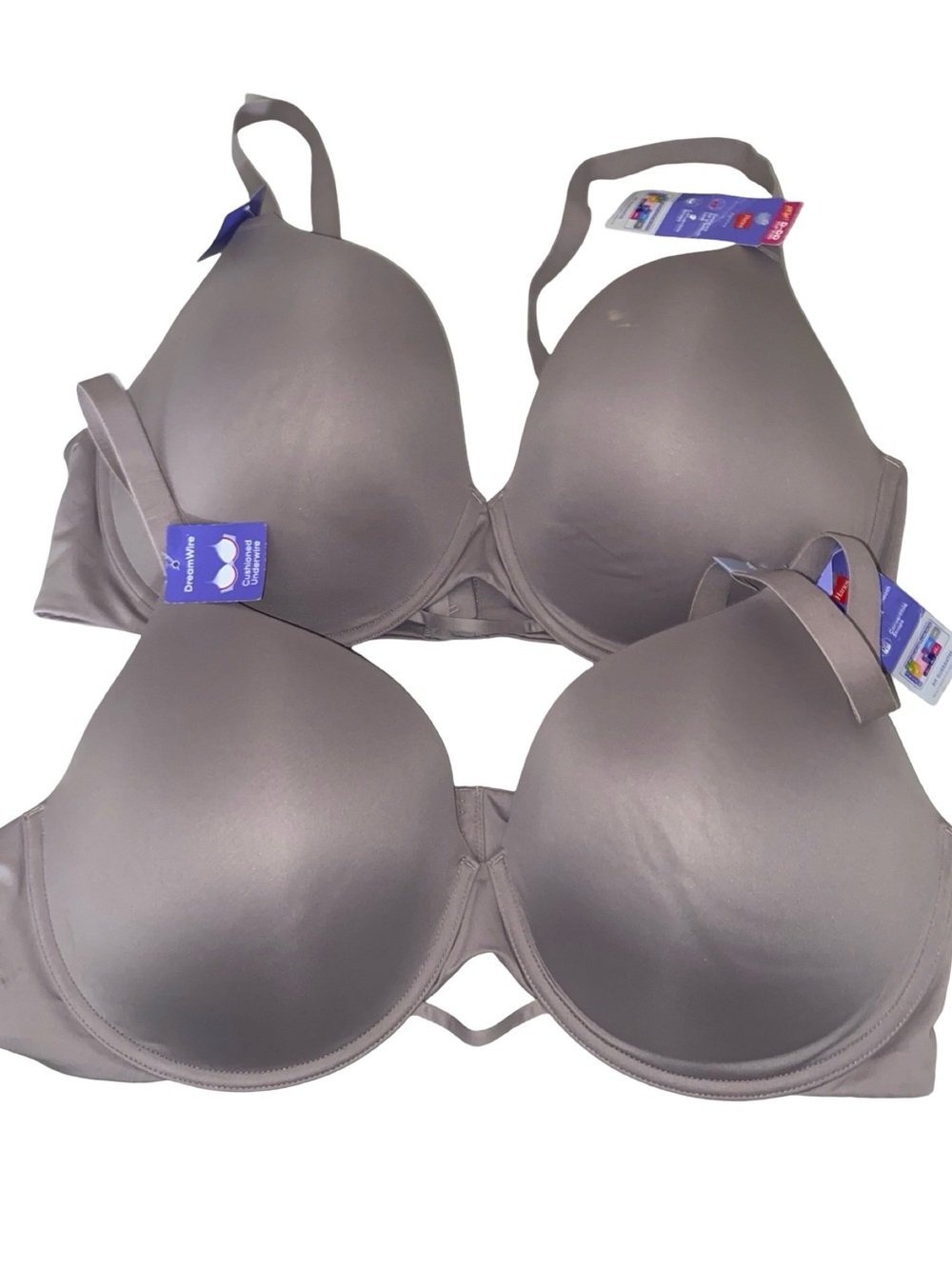 Hanes Women’s Plus Dreamwire Padded Cushioned Underwire Bra Size 2XL ( Set of 2)